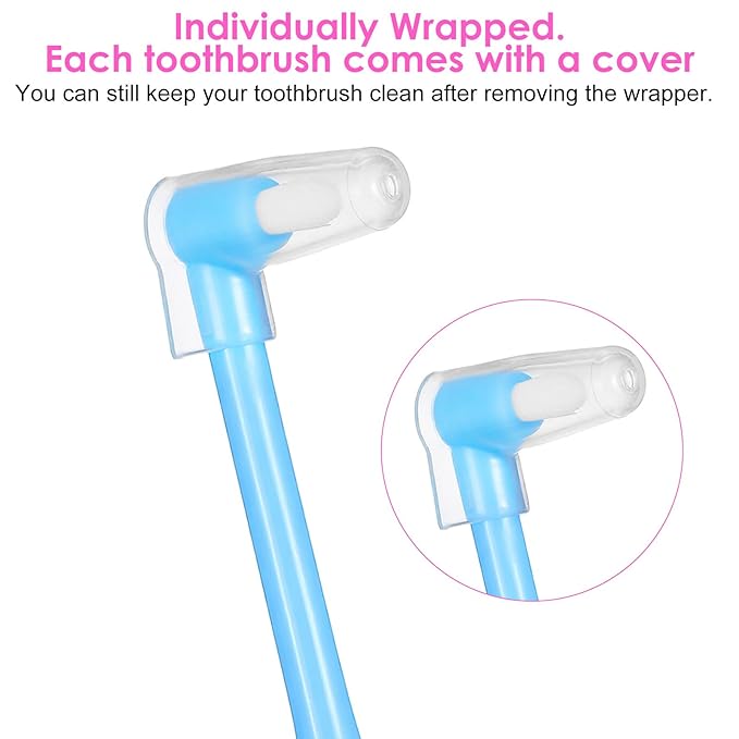 8 Pcs End Tuft Toothbrush Multicolor Ultra Soft Gum Brushes Soft Bristles Angled Toothbrush for Braces Retainers Back Teeth and Wisdom Teeth Detail Cleaning Hard-to-Reach Areas