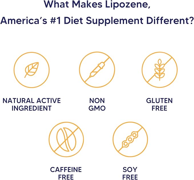 Lipozene Diet Pills - Weight Loss Supplement - 4 Bottles of 30 Capsules Each, a Total of 120 Capsules!