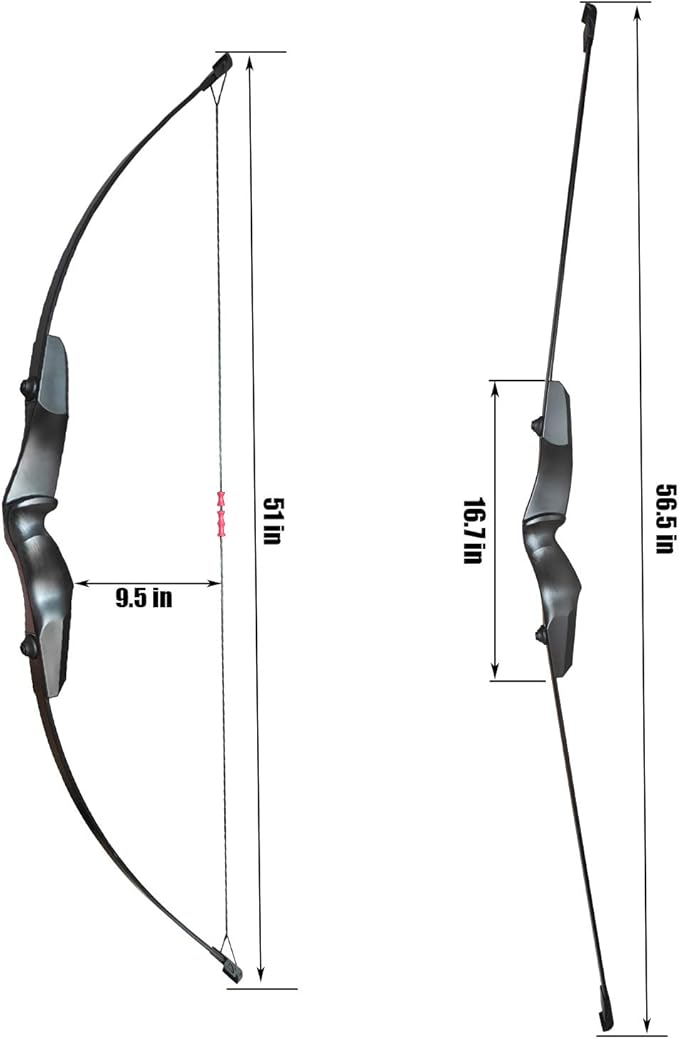 Archery Bow and Arrows Set for Adults 20 30 40 lbs Bow and Arrow for Beginner Teens Black Longbow Kit for Outdoor Hunting Archery Target with Quiver Target Faces Arm Guard Finger Saver