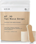 AIR-ON Performance Nose Strips | Nasal Strip for Breathing, Less Snoring & Sleeping Relief | Extra Strength, Wide Body | Drug-Free Adhesive, Athletic Support, Sweat & Oil Proof - TAN (30 Pieces)
