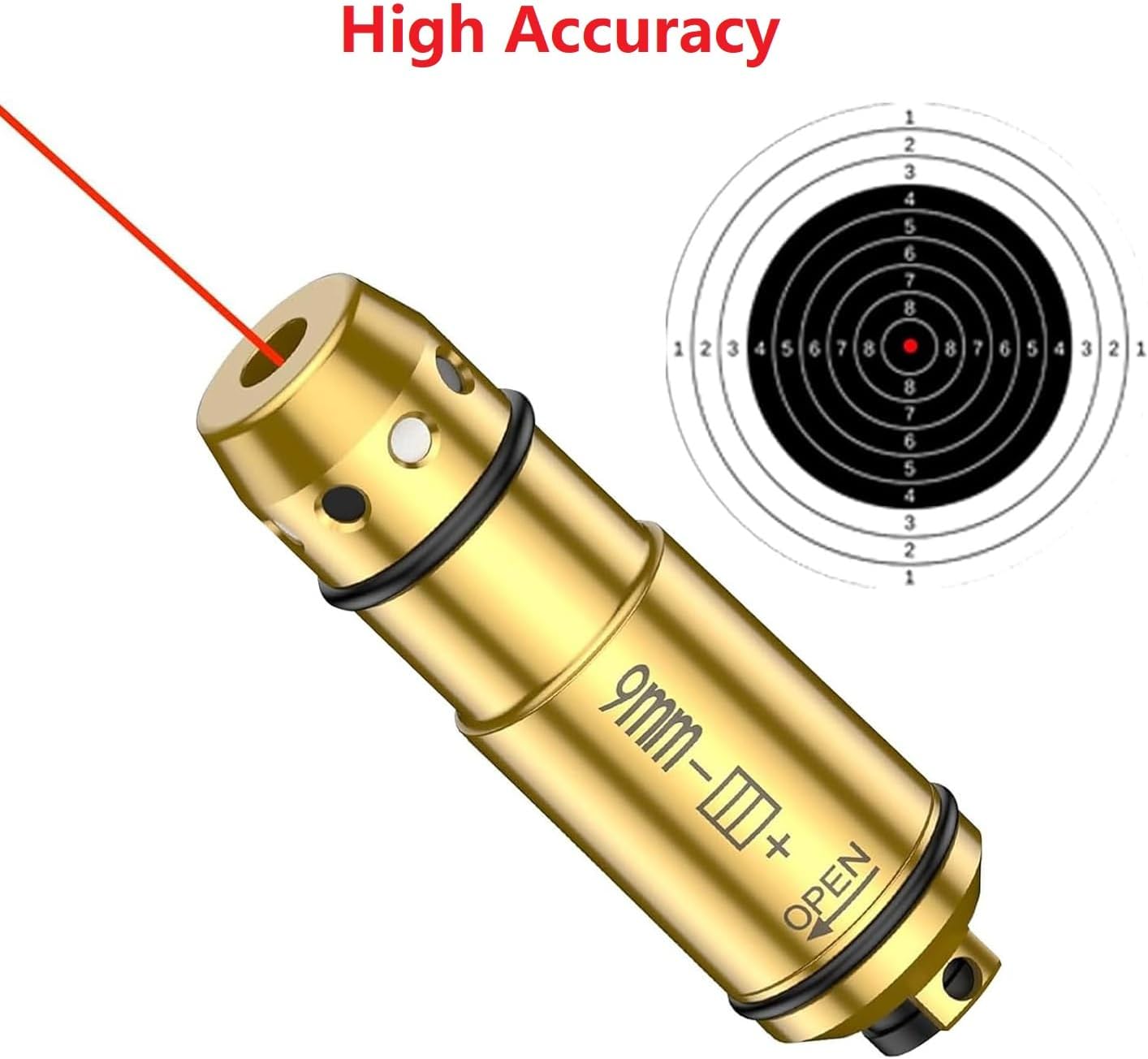 Laser Training Cartridge for .38SPL/.357mag/9mm and Laser Trainer Target for Dry Fire Training System Dry Fire Practice and Shooting Training