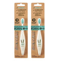Jack N' Jill Kids Toothbrush - Extra Soft Bristle Toothbrush for Kids, Handle & Packaging Made from Plants (Corn), Ergonomic Handle for Little Hands - Bunny Baby (2 Pack)