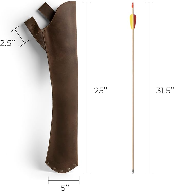 Leather Hip Quiver for Arrows, Hunting Quiver Arrow Holder, Archery Quivers Holder, Best Compound Bow Arrow Quiver for Recurve Bow, Back Quiver, Design for Archery Crossbow Quiver