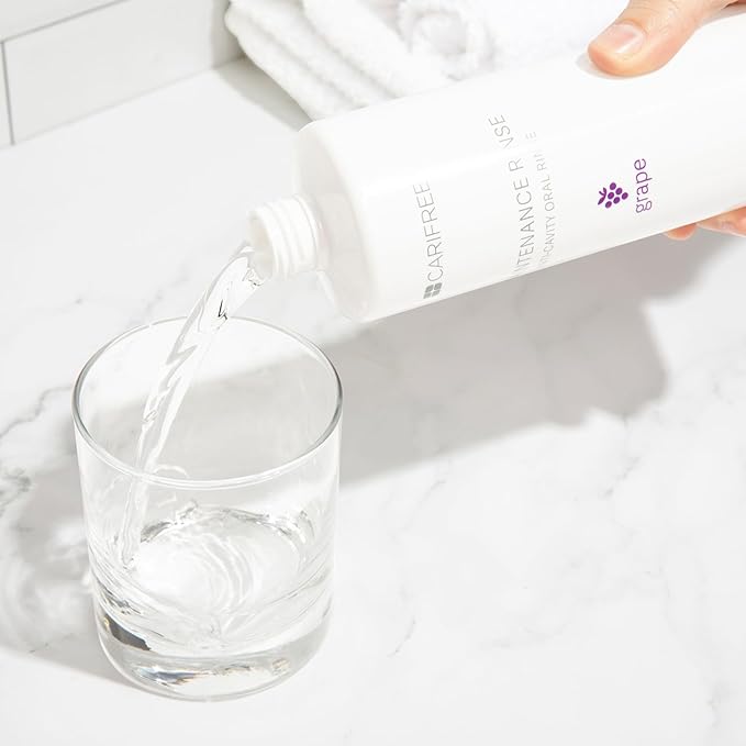 CariFree Maintenance Rinse, Grape Flavored, Anti-Cavity Fluoride Mouthwash, Dentist Recommended, Prevents Oral Decay, Freshens Breath, Alcohol-Free, Neutralizes pH, 16 Fl Oz (Pack of 2), Grape