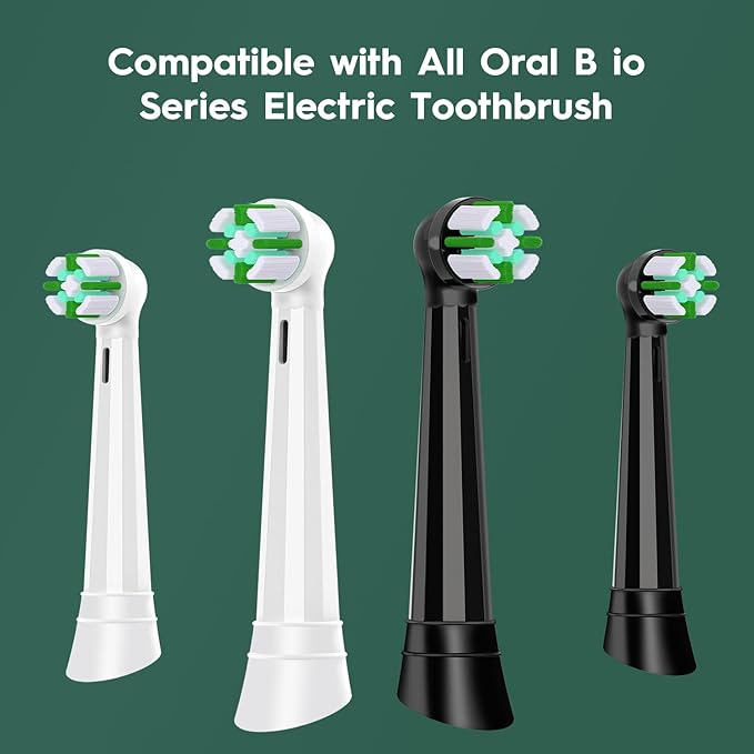 10 Pack White IO Replacement Heads Compatible with Oral b iO 2/3/4/5/6/7/8/9/10 Series Electric Toothbrush