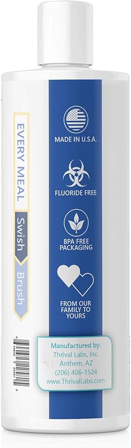 ProH2O2 Natural Mouthwash, Salt Swish, & Tooth Repair by Thrival Labs, Press Top Dispensing, Family Pack (4 Pieces)