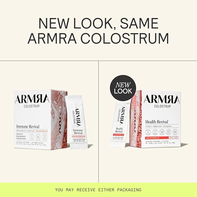 ARMRA Colostrum™ Powder | Vine Watermelon | Gut Health & Bloating | Skin & Hair | Immunity | Keto, Gluten & Fat-Free | 30 Servings