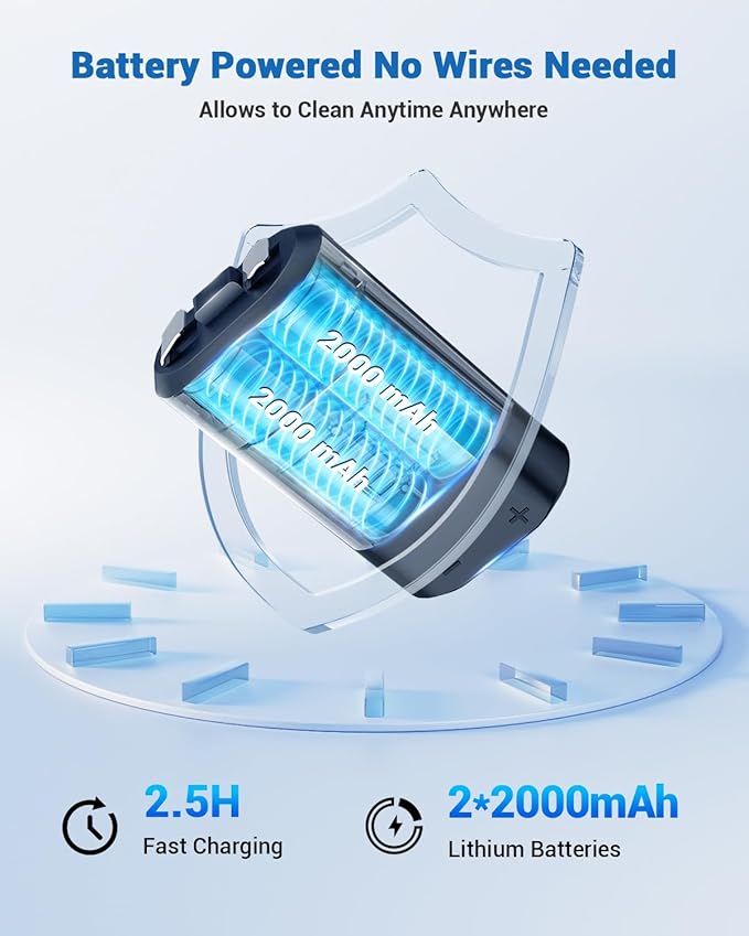 Rechargeable Ultrasonic Retainer Cleaner Machine | 50kHz 1.9 inch Ultra-Thin Portable | Night Guard Aligners Jewelry |6pcs Cleaner Tablets Included | Quick & Deep Clean Modes | Oral Dental Care