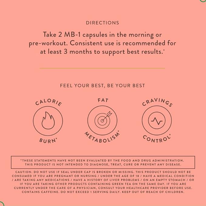 Arrae MB-1, Natural Dietary Supplement, Control Appetite, Increase Energy, Support Healthy Metabolism, 60 Capsules