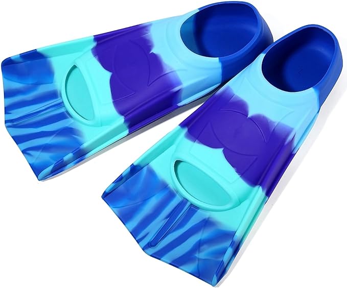 Kids Swim Fins,Short Kids Fins Youth Swimming Flippers for Lap Swimming Training for Children Girls Boys Beginners