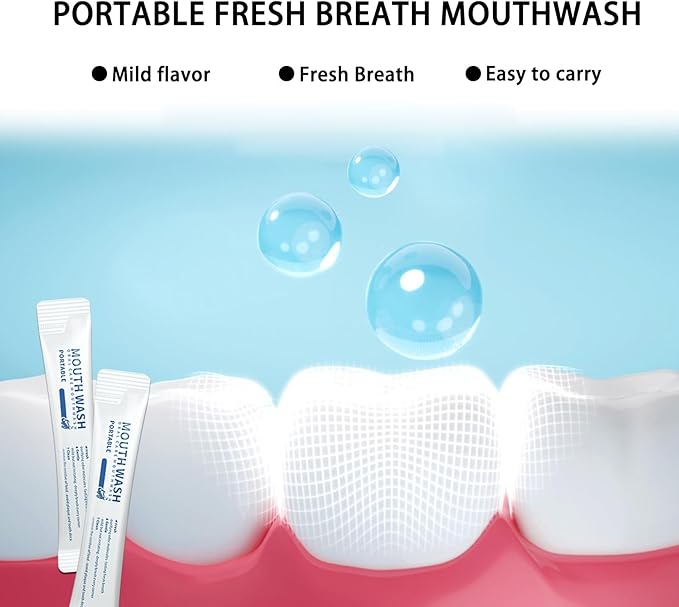 60PCS Travel Size Mouthwash,Portable Mini Mouthwash,Long-Lasting Freshness Travel Mouth Wash for Oral Care A51