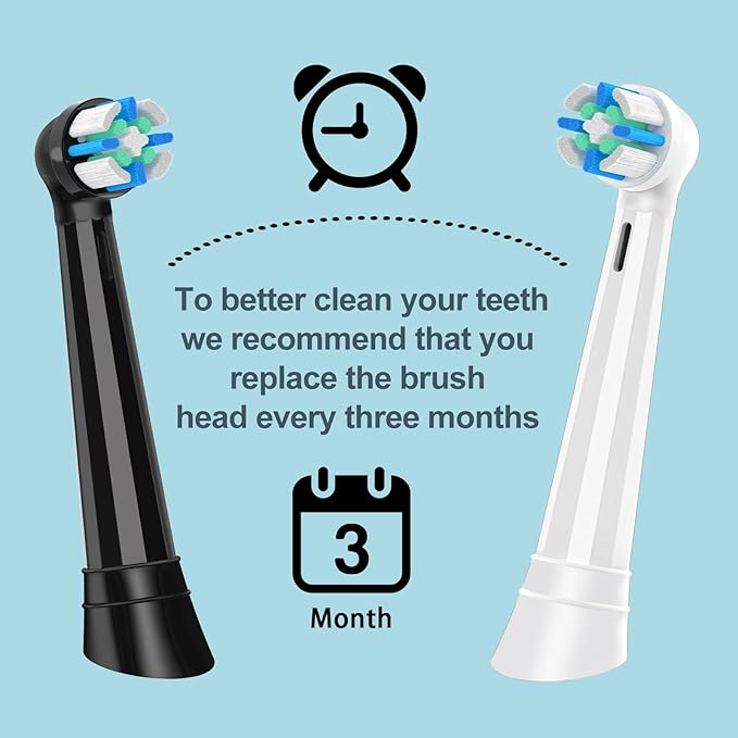 10 Count IO Replacement Heads Compatible with Oral B IO 2/3/4/5/6/7/8/9/10/Deep Clean Series Electric Toothbrush, Brush Heads Refill Compatible with Oral B IO for Teeth and Gums Care (White)