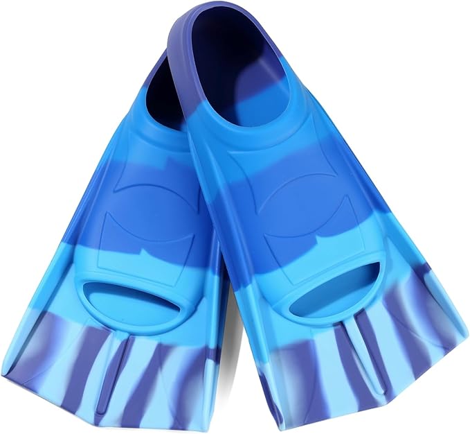 Kids Swim Fins,Short Kids Fins Youth Swimming Flippers for Lap Swimming Training for Children Girls Boys Beginners
