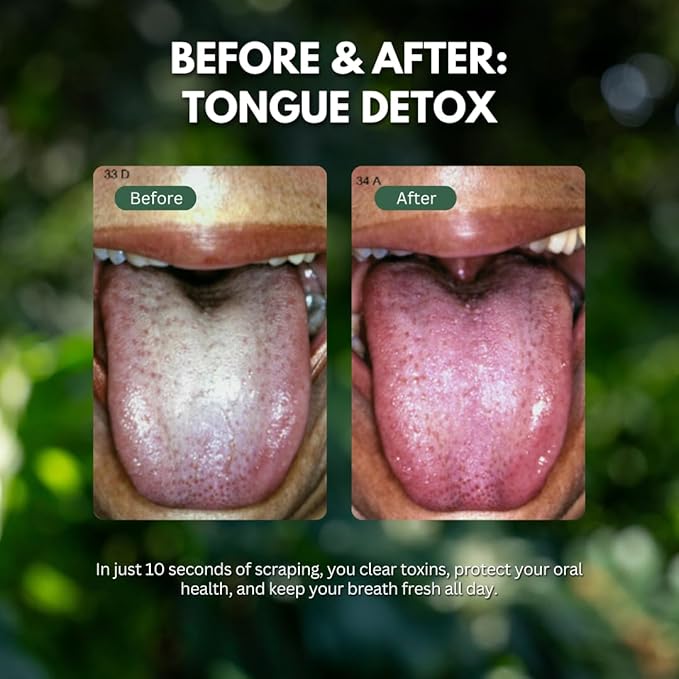 PRIMALS Copper Tongue Scraper - Fresher Breath & Improved Oral Health - Natural Ayurvedic Cleaner for Daily Detox - Rust-Resistant, Eco-Friendly with Travel Cloth Pouch Included (1 Count)