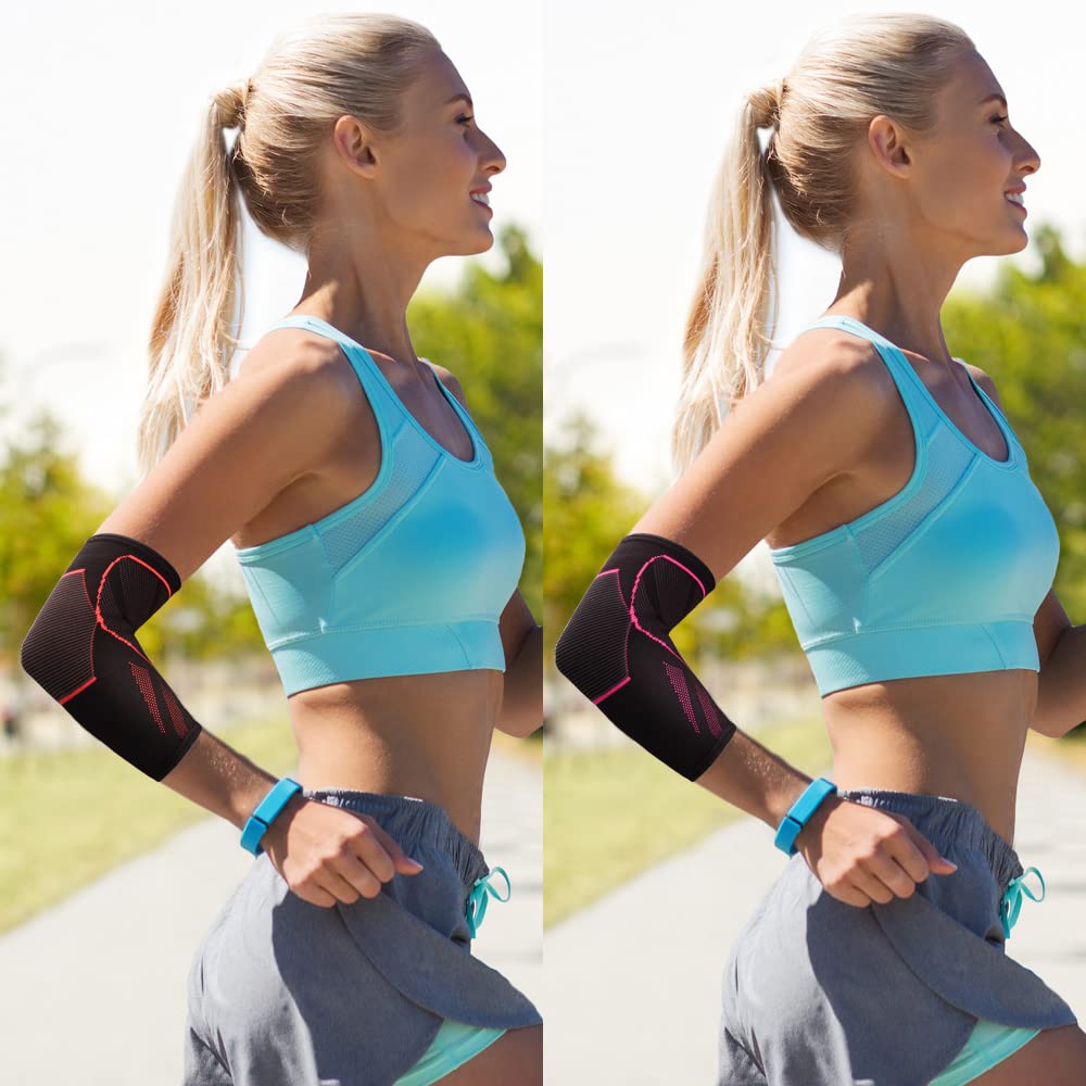 Arm Supports Sleeve,Elbow Compression Sleeve (1 Pair)，Tennis Elbow Braces for Tendonitis and Tennis Elbow，Arm Supports Sleeves golfer，tennis elbow relief for women & men,elbow sleeve for weightlifting