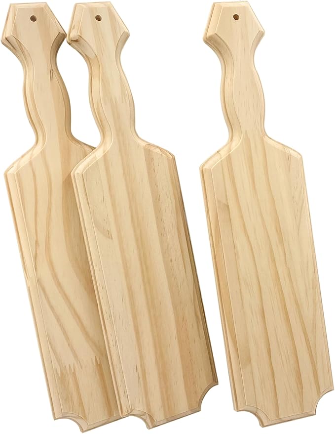 15 Inch 3 Pack Unfinished Wood Paddles Wooden Greek Paddles for Crafts Sorority/Fraternity/DIY Project/Gifts/Wall Decor