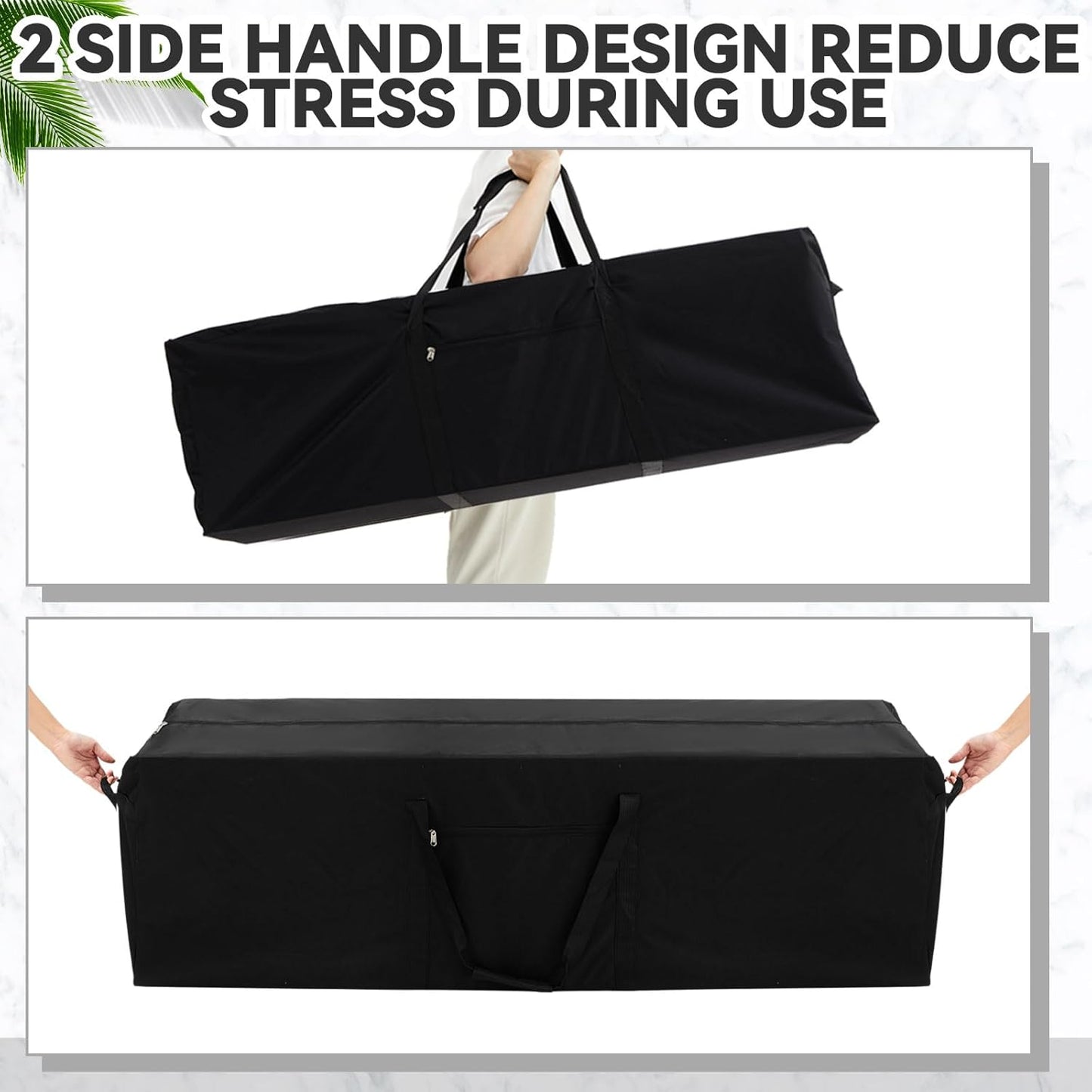 48 x 15 x 15 Inch, 176 L Extra Large Duffle Bag Camping Tent Storage Duffle Sports Equipment Bag Heavy Duty and Waterproof for Travel Camping Tent Pole Hammock Tripod Fishing Luggage Moving