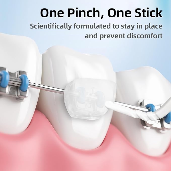 RAZOKO Orthodontic Wax for Braces Aligners Dental Wax Food Grade Orthodontic Wax Strips Precut Wax Dots