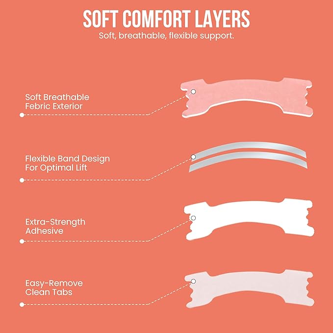 Nasal Strips for Breathing (60 Count) – Extra-Strength Grid Adhesive – Built for Nighttime Comfort, Clear Breathing & Consistent Sleep Routines (for Her - Pink)