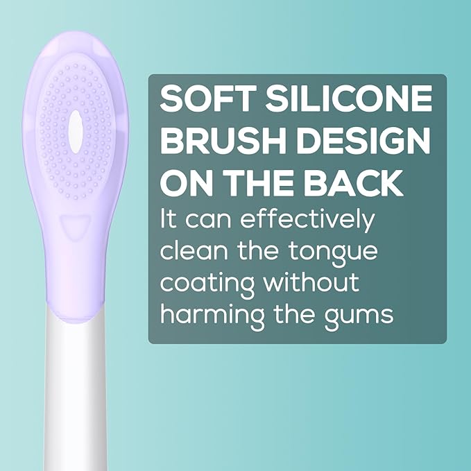 ASYH 4Pcs Replacement Toothbrush Heads Compatible with Philips Sonicare Snap-on Electric Toothbrushes, Medium Soft Brush Heads (Pruple)