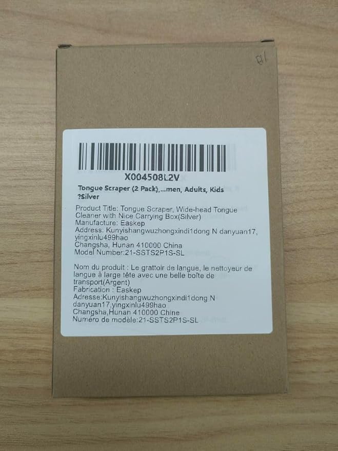 Tongue Scraper (2 Pack), Wide-head Tongue Cleaner with Nice Carrying Box, Easkep 100% Stainless Steel Tongue Scrapers Cleaners, for Men, Women, Adults, Kids