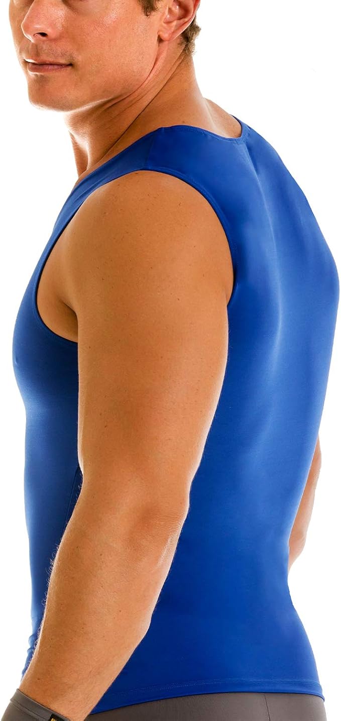 Insta Slim -Made in USA- Compression Tank-Top Shapewear for Men. Tummy Control Slimming Body-Shaper for Belly & Back Support