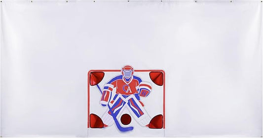 MABOZOO Hockey Shooting Tarp, 16ft x 8 ft Hockey Training Equipment for Shooting Foldable Target Practice Protect Wall or Garage Door