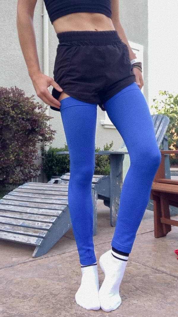 Incrediwear Leg Sleeve 2pk – Full Length Long Leg Sleeve for Leg Pain Relief & Muscle Recovery, Helps Reduce Swelling & Inflammation, Promotes Circulation, Leg Sleeves for Men & Women (Royal, Large)