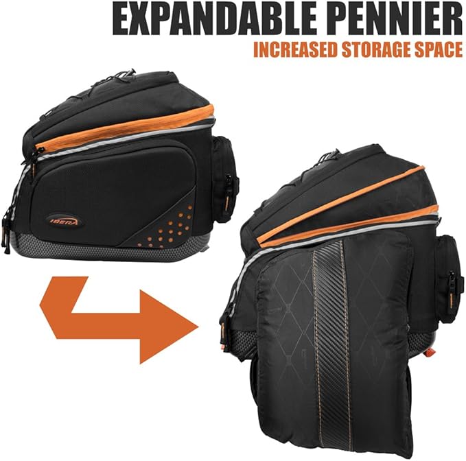 Ibera PakRak Touring Bicycle Seatpost/Disc/Non/Disc Rack and Quick Release Bag