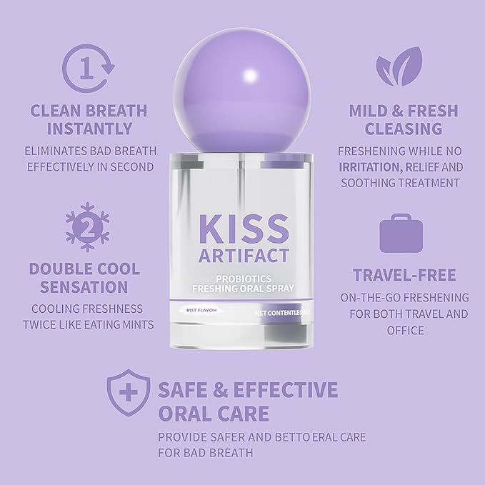 Oral Spray – Fresh Breath Support, Cooling & Refreshing Effect, Compact Travel-Friendly Design – Ideal for On-The-Go Breath Freshening (2Pack)