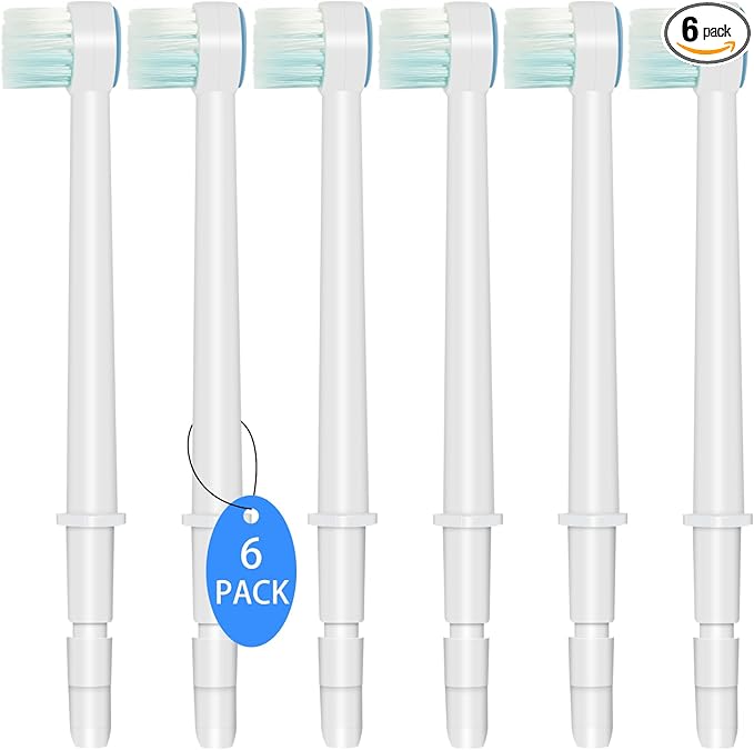Replacement Tips for Waterpik Aquarius Water Flosser Waterpik Toothbrush Replacement Heads Toothbrush and Oral Irrigators (6 Brush Head Tips)