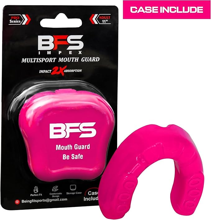 Sports Mouth Guard for Kids,Youth,Boys,Girls,Child Teen Mouthguard with Case (BPA Free) for Boxing, Martial Arts,MMA Karate,Lacrosse,Football,Soccer and All Contact Sports (Pink)