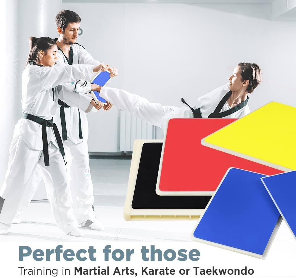 Logest Rebreakable Boards Martial Arts - Taekwondo Karate MMA Boards - Reusable Plastic Training Breaking Boards for Kids & Adults Available in 6 Levels of Difficulty Taekwondo Boards for Breaking