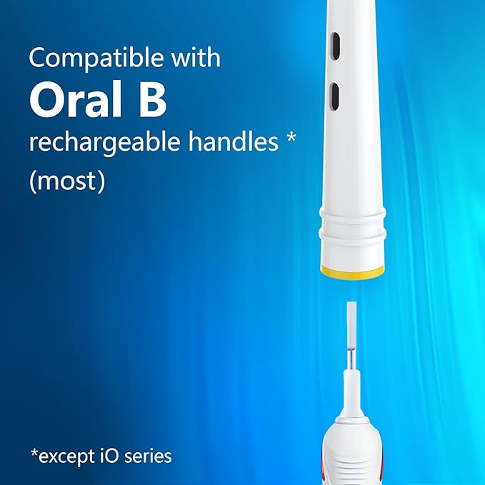 Replacement Toothbrush Heads Compatible with Oral B Electric Toothbrushes, 4 Count, Small Round Head for Pro Series, Refills for Braun Model 3756 3757 3744 3765 4729 4731