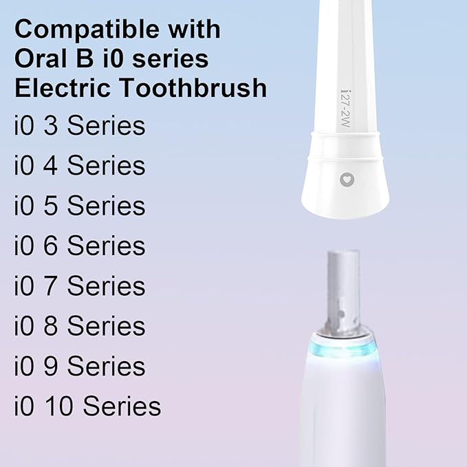 12pcs Replacement Heads Compatible with Oral B iO 3 4 5 6 7 8 9 10 Series Electric Toothbrush,Toothbrush Heads Compatible with Oral B iO Replacement Heads, Medium Bristles for Effective Cleaning,White