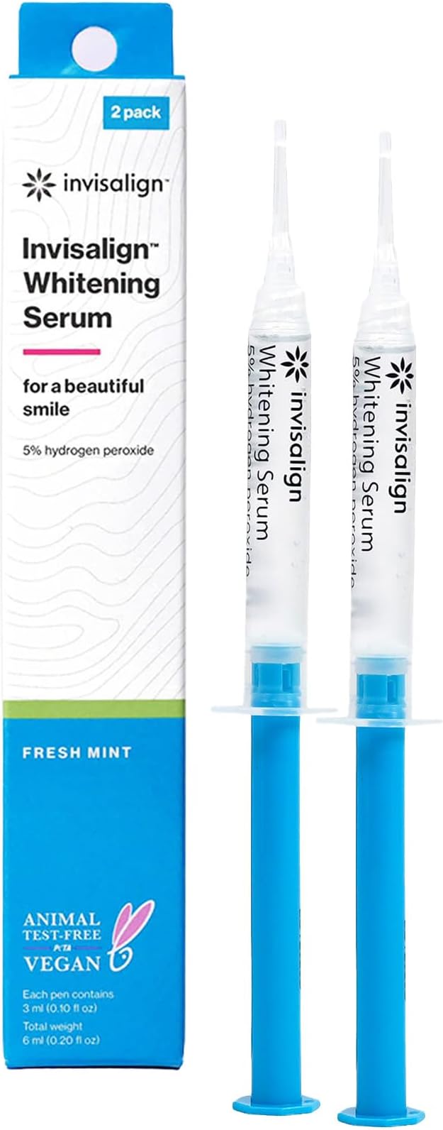 Invisalign Whitening Serum | Clear Aligner and Retainer Teeth Whitening Gel | 2 Pack | 6.0ml