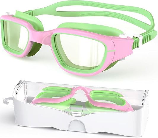 Kids Swim Goggles,Swimming Goggles for Kids 6-14, Anti-Fog UV Protection Pool Glasses for Boys Girls
