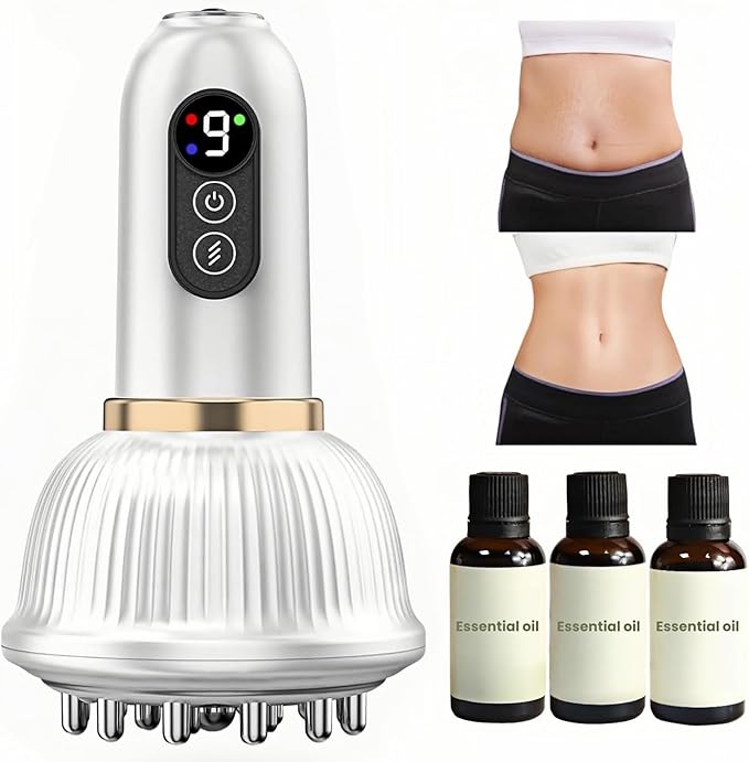 Lymphatic Drainage Massager for Legs, Arms & Belly – Anti Cellulite & Stretch Marks Reduction Tool with Microcurrent, Heat, Vibration & Light Therapy – Portable Body Sculpting Machine for Home Use