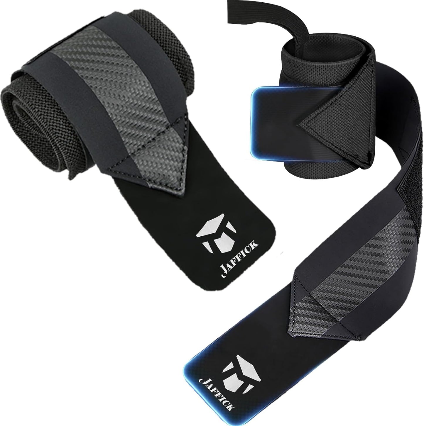 Jaffick Double-Layer Reinforced Wrist Wraps for Weightlifting - Men & Women, Thumb Loop Design for Powerlifting, Crossfit, Bodybuilding, Deadlifting - Fits Both Hands