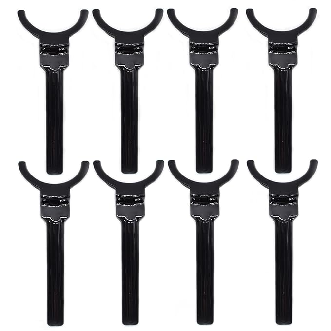 Angzhili 8 Pcs Dental Lip Retractor,Dental Photography Retractors,Black Orthodontic Lip Retractor (Large)