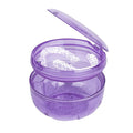 Retainer Cleaner Case,Double Layer No-Leak Denture Cup for Soaking Dentures, Denture Bath for Invisalign Aligner,Retainers,Mouth Guard,Night Guard (Purple)