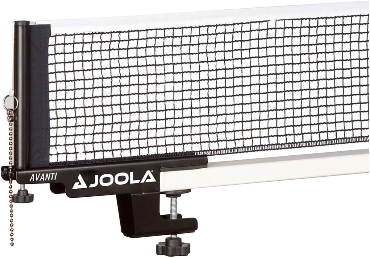JOOLA Premium Avanti Table Tennis Net and Post Set - Portable and Easy Setup 72" Regulation Size Ping Pong Screw On Clamp Net, ‎ 72"L x 0.5"W x 6"H, White/Black
