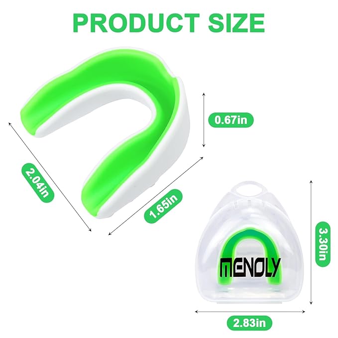 MENOLY 5 Packs Kids Mouth Guard Football BPA-Free Child Toddler Mouth Guard for Sports Boys Girls with Case for Football, Boxing, Basketball, Lacrosse, MMA, Hockey, Wrestling, Soccer