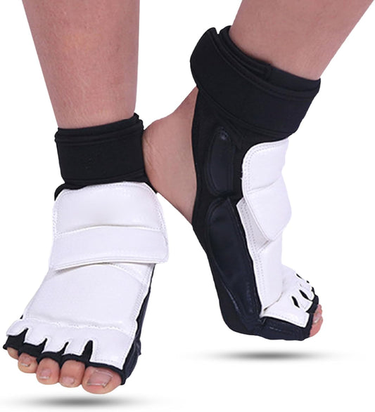 Korea Taekwondo Double Fixation Elastic Foot Protector Guard Martial Arts Kickboxing Karate Hapkido Taekwondo Foot Gear for Kids