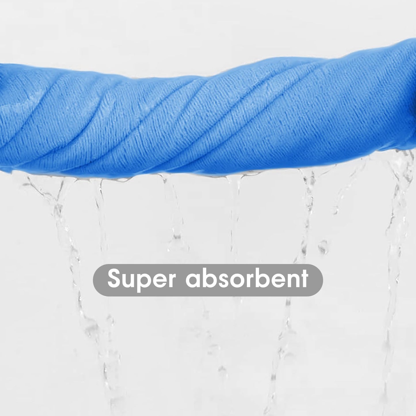 JML Microfiber Towels, Bath Towel Set (6 Pack, 27" x 55") - Extra Large, Soft, Absorbent, Fast Drying Bathroom Towel for Shower, Swimming, Fitness, Sport, Yoga, Peach/Grey/Blue