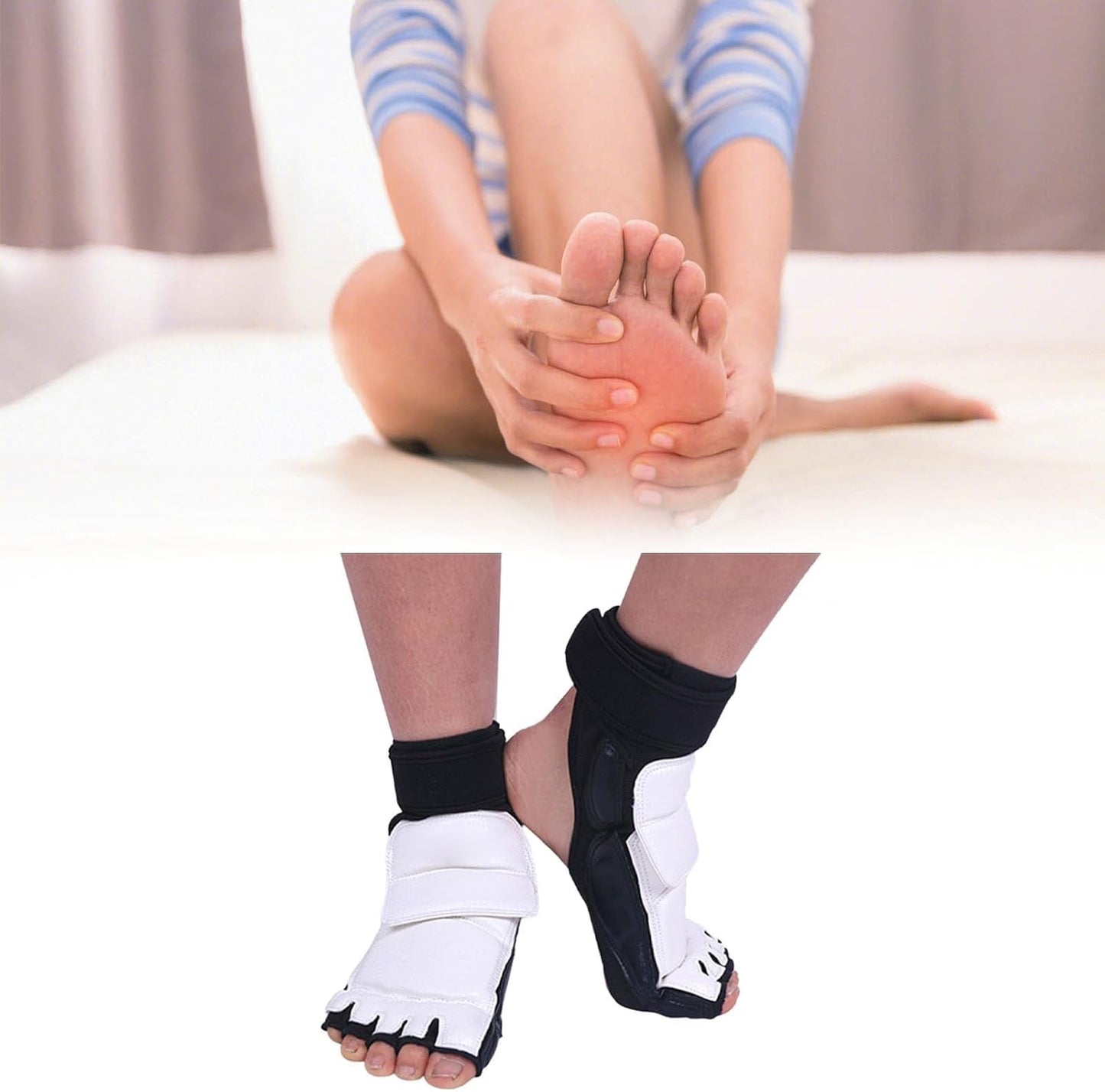 Korea Taekwondo Double Fixation Elastic Foot Protector Guard Martial Arts Kickboxing Karate Hapkido Taekwondo Foot Gear for Kids