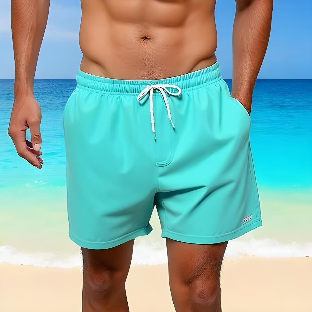 INGEAR Men's Athletic Stretch Workout Shorts Gym Quick Dry Running Trunks Boxer Lining