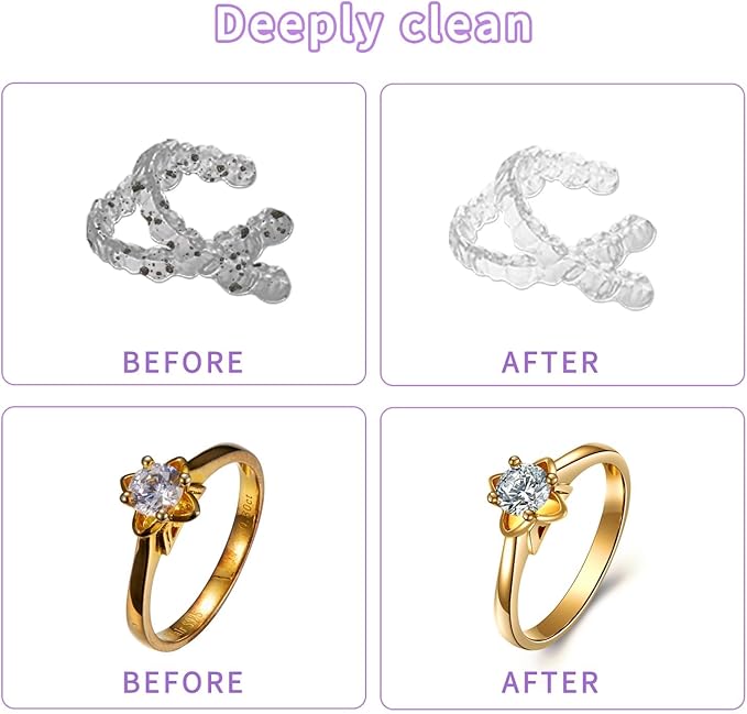 Portable Ultrasonic Retainer Cleaner,Cleans with just water,42kHz Mini Cleaning Machine for all Dental Appliances,Jewelry,Diamonds,Aligner,Whitening Trays,Night Dental Mouth Guard((2025Upgraded))