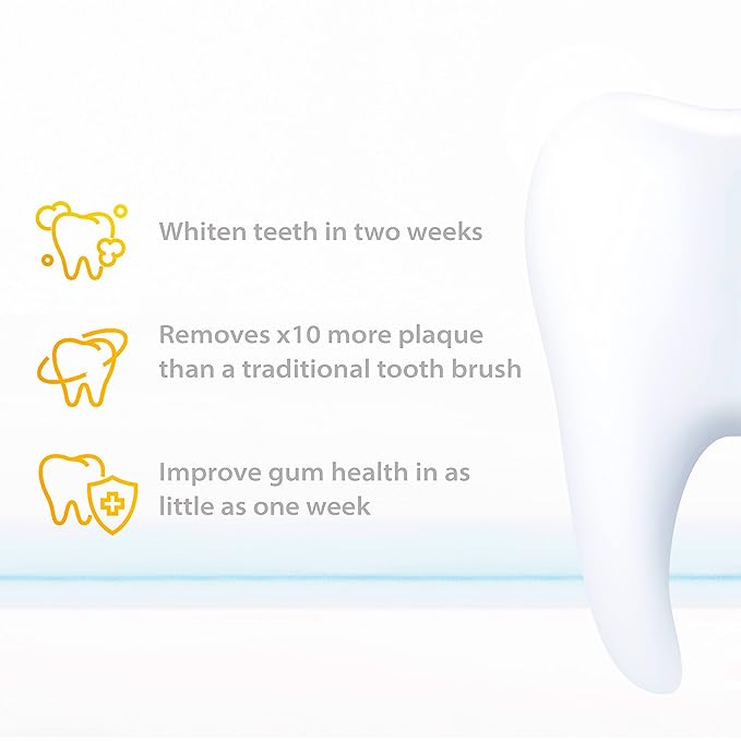 Wagner Stern Ultrasonic Toothbrush with Pressure Sensor, Peach/Blue, Battery Powered, Unisex-Adults