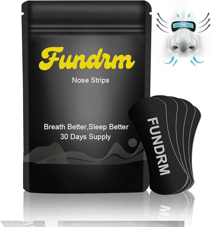60 Count Nasal Strips for Anti Snoring Nose Tapes for Breathing Increased Airflow Nasal Congestion Relief Nose Adhesive Dilator Form for Improve Sleep Patches On Sensitive Skin